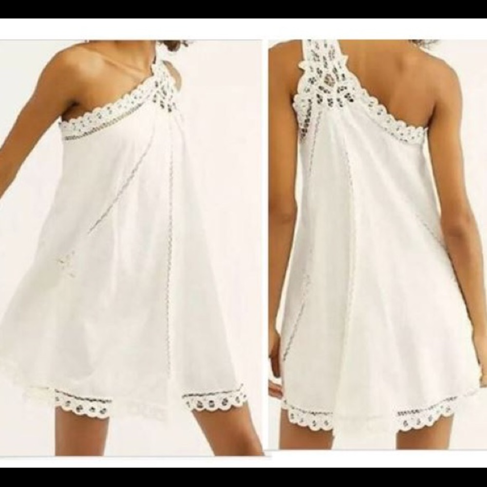 NWOT FP Billie Battenburg One-Shoulder Mini Dress